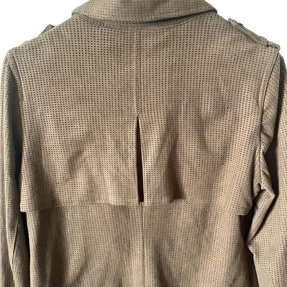 Chicos Perforated Micro Suede Jacket Size 0/ Size US Small 4 - Picture 11 of 12